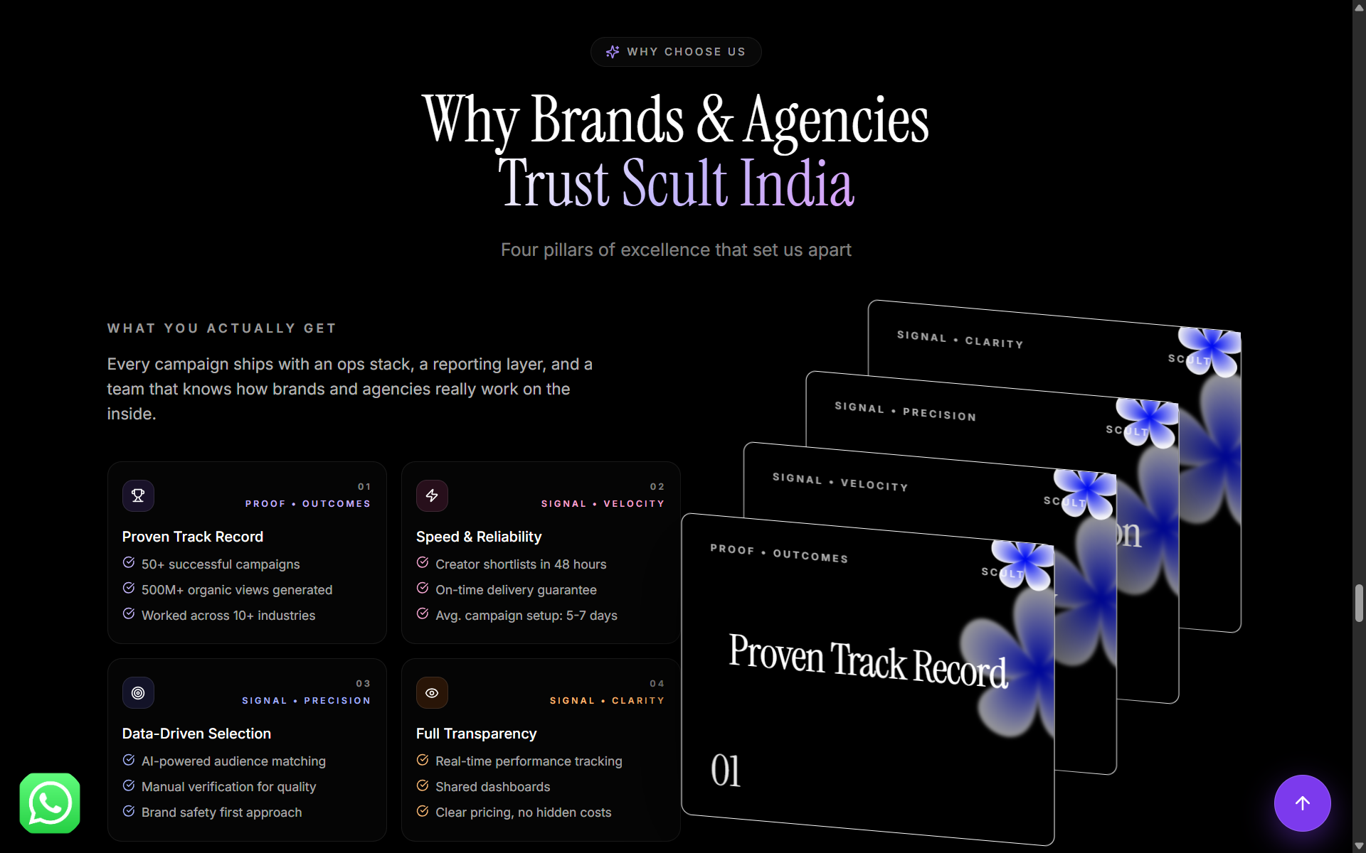SCULT INFLUENCER  MARKETING WEBSITE  — showcase image 2