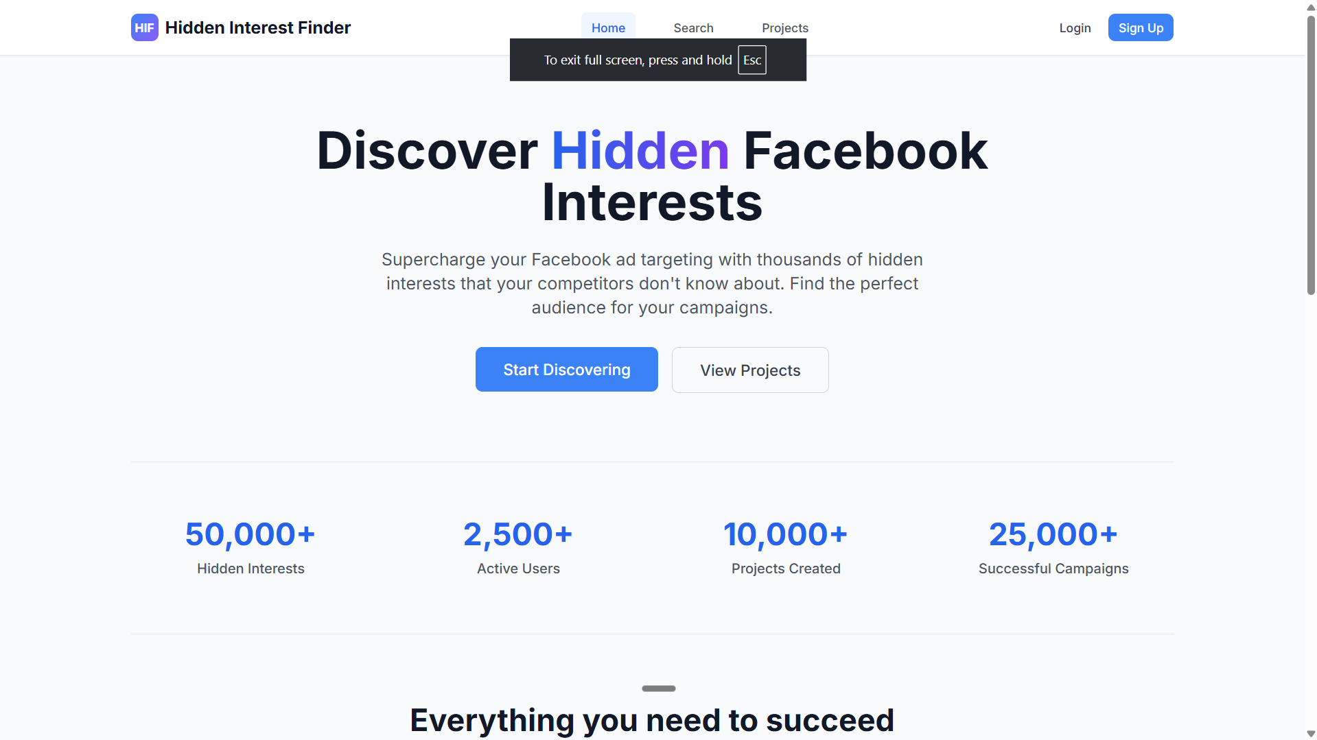 META ADS INTRESET FINDER 